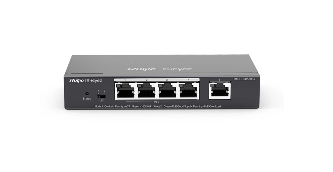 Switch POE 4 cổng RUIJIE REYEE RG-ES205GC 1 Screenshot 2022 07 13 100935