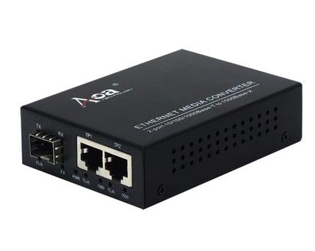 AOM-3102: 2 Port 10/100/1000M RJ45 + 1 Port FX GE Media Converter