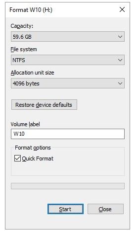 usb format