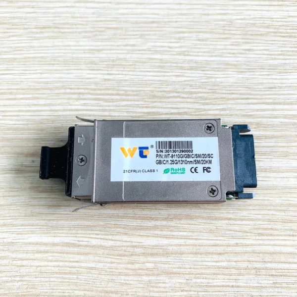 Module quang GBIC 1.25G, 1310nm 2 sợi quang SM 20km WT-9110GGBICSM20SC